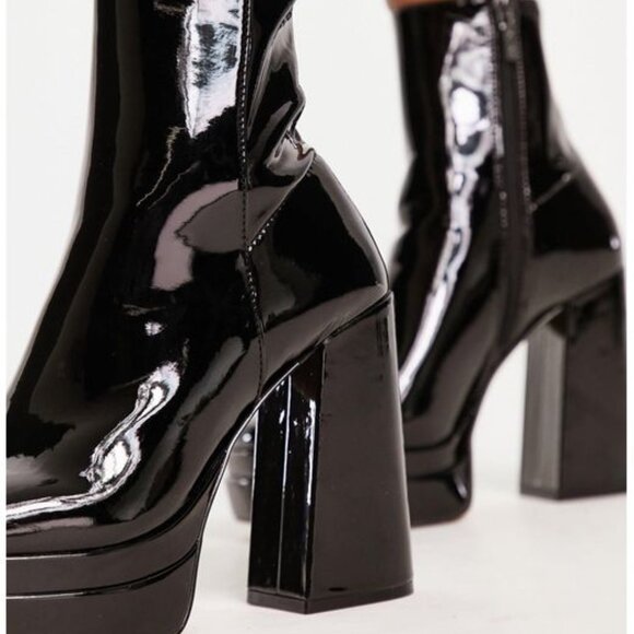 ALDO Mabel Block Heel Ankle Booties Black Size 7.5 Brand New Stylish ALDO BOOTS - Picture 5 of 5